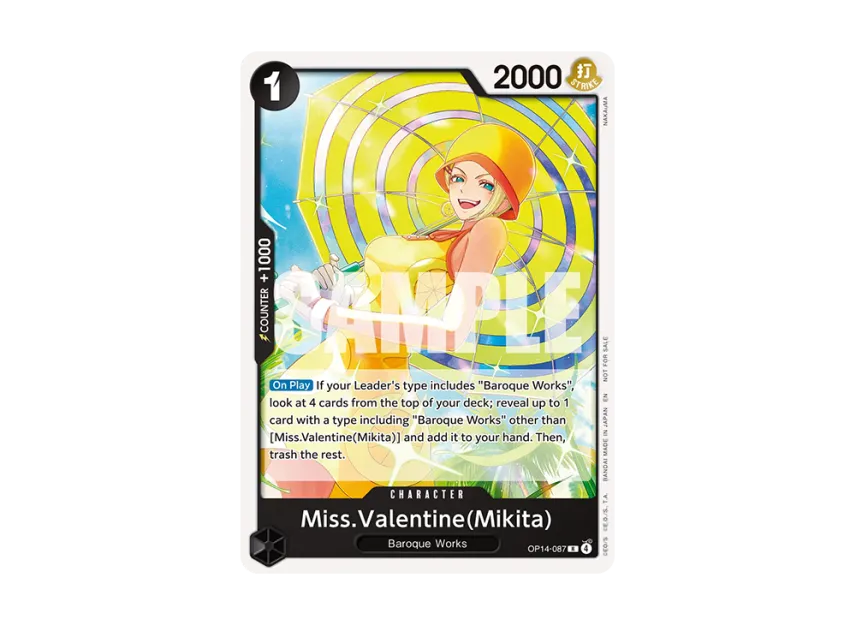 Miss.Valentine(Mikita) R [OP14-087] [EN] (Promotional Card "Tournament Pack 2026 Vol.3")
